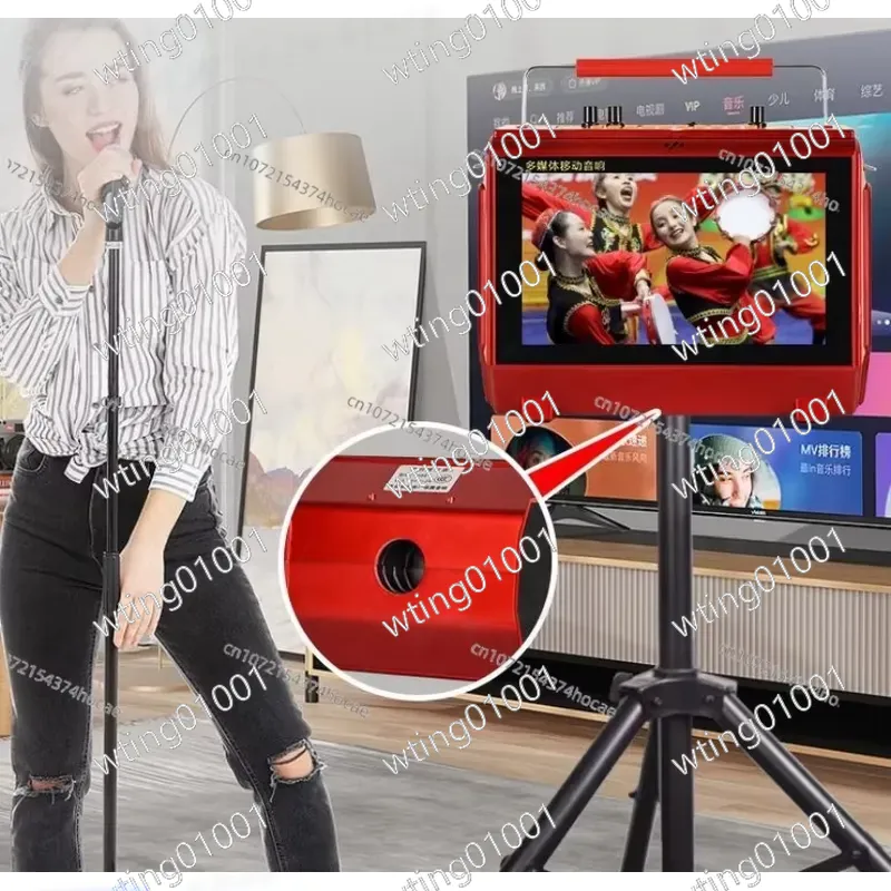 جهاز كاريوكي مع شاشة عرض كلمات - مراجعة Karaoke Machine Portable With 2 Mic وسعره
