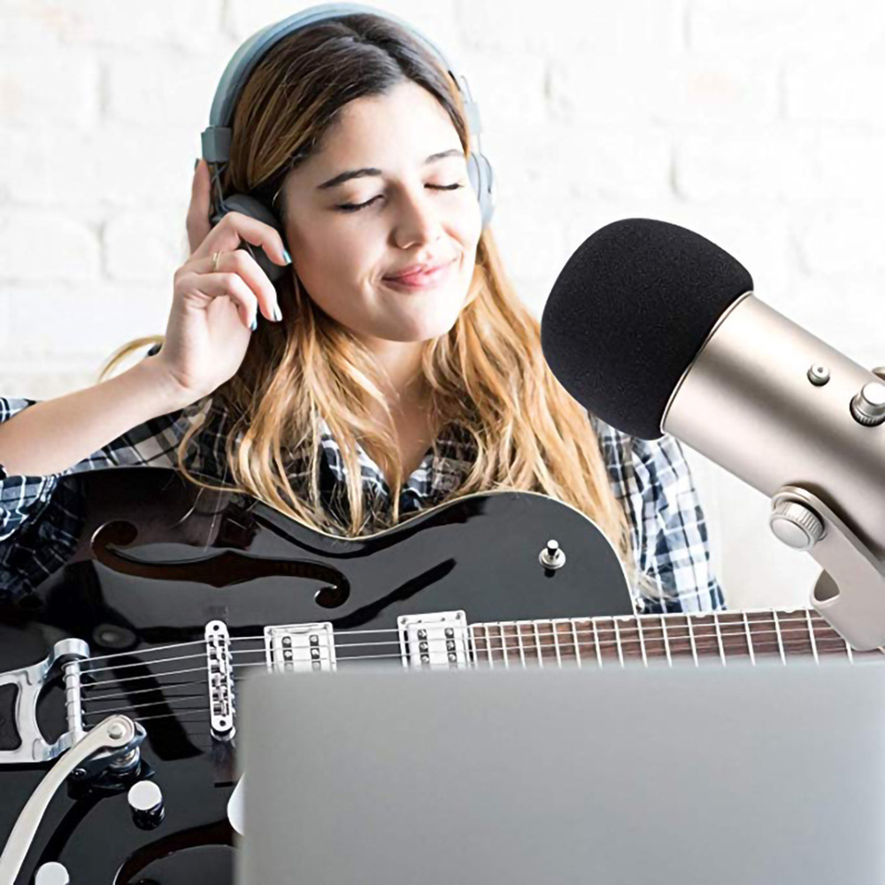 غطاء إسفنجي للميكروفون، زجاج أ - مراجعة Microphone Pop Filter Foam Windscreen وسعره