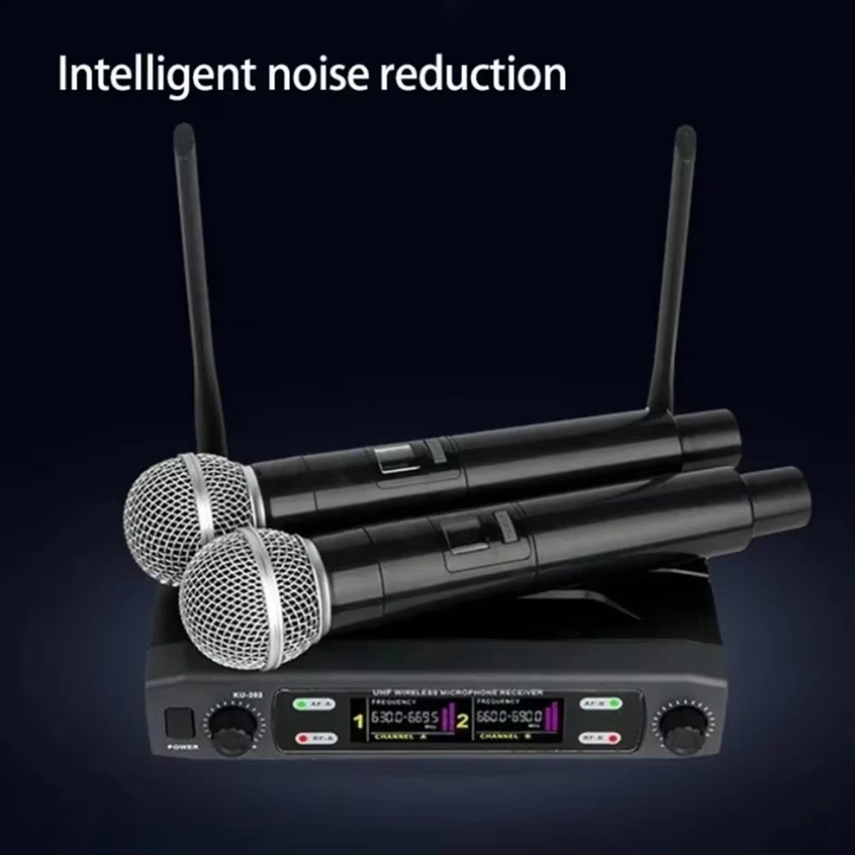 نظام ميكروفون لاسلكي احترافي ث - مراجعة Uhf Wireless Microphone System Dual Channel وسعره