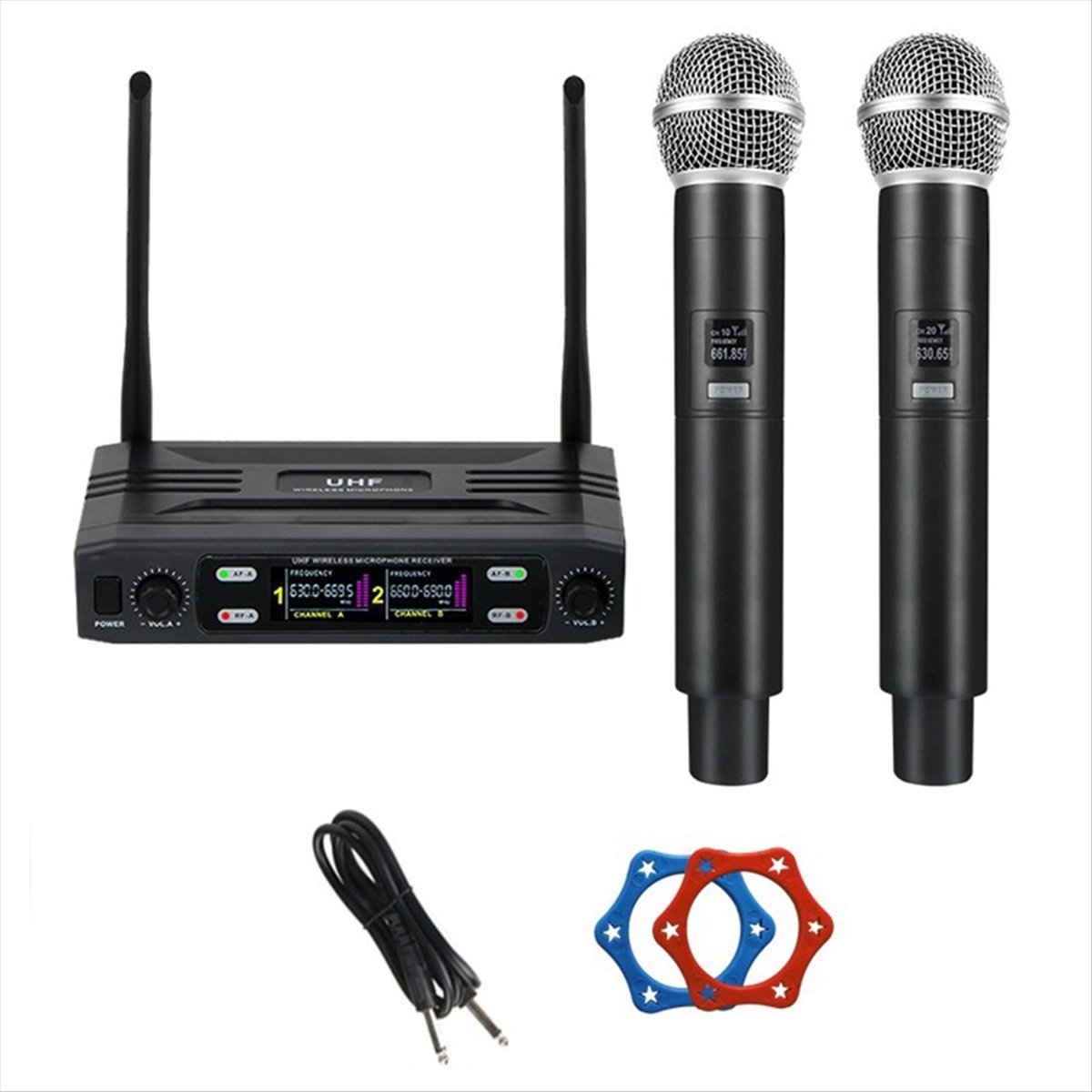 نظام ميكروفون لاسلكي احترافي ث - مراجعة Uhf Wireless Microphone System Dual Channel وسعره