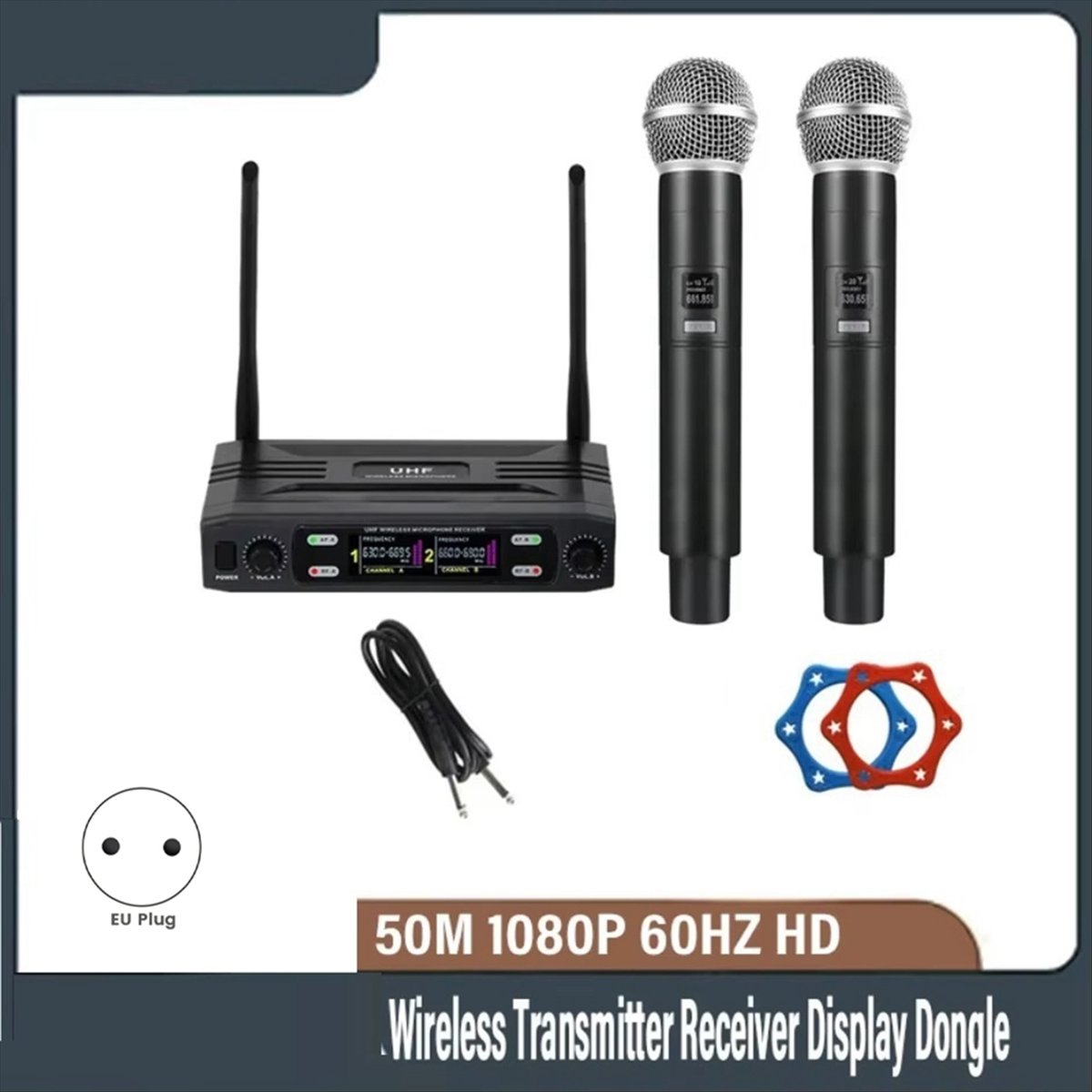 نظام ميكروفون لاسلكي احترافي ث - مراجعة Uhf Wireless Microphone System Dual Channel وسعره