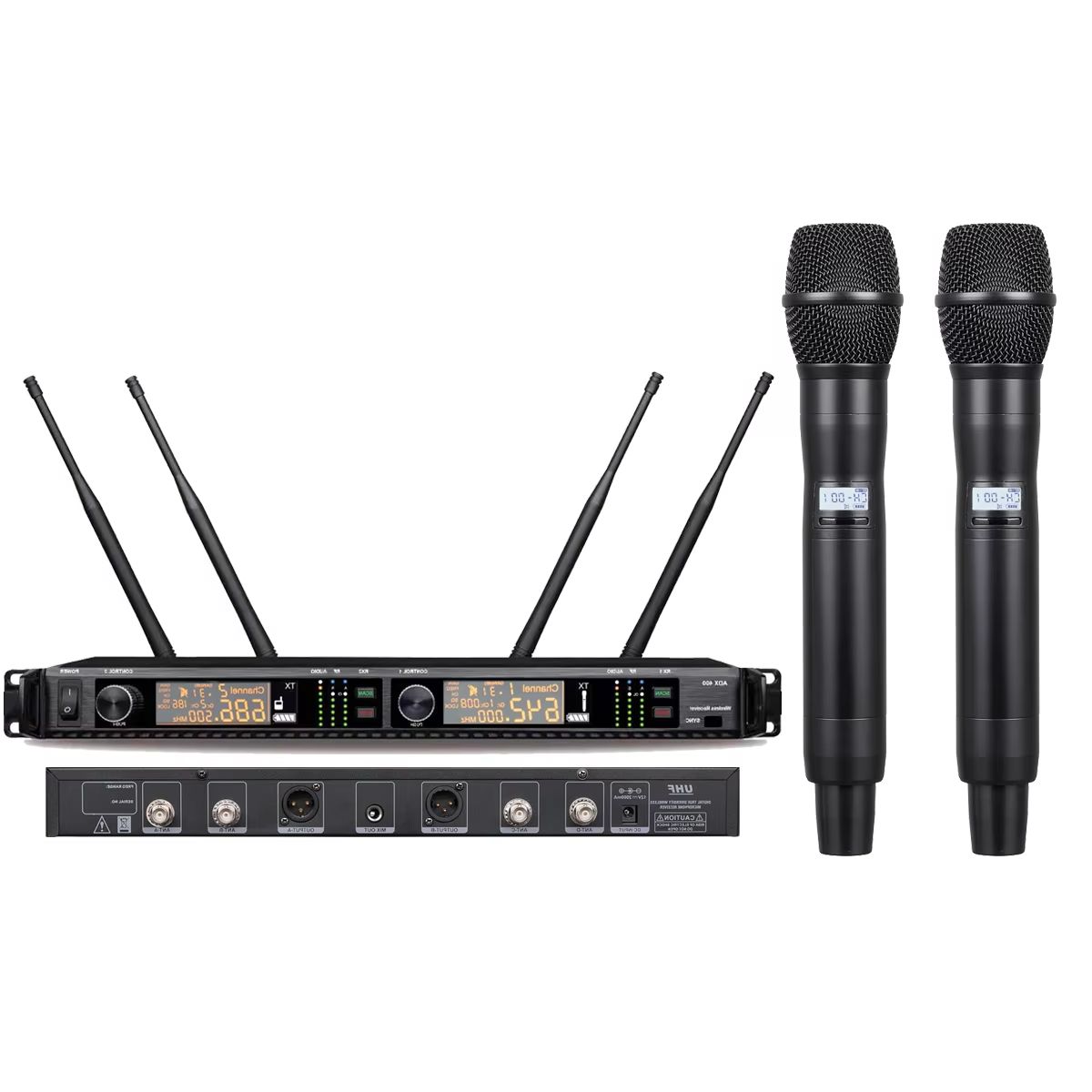 ثنائي القناة UHF AD2 AD4D نظام - مراجعة Uhf Wireless Microphone System Dual Channel وسعره
