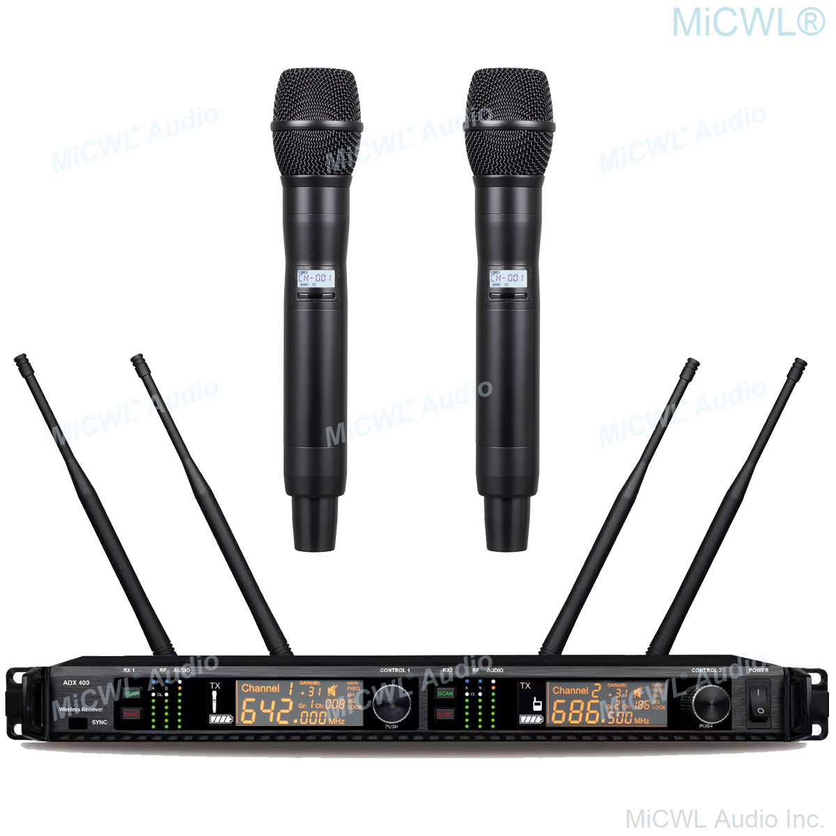 ثنائي القناة UHF AD2 AD4D نظام - مراجعة Uhf Wireless Microphone System Dual Channel وسعره