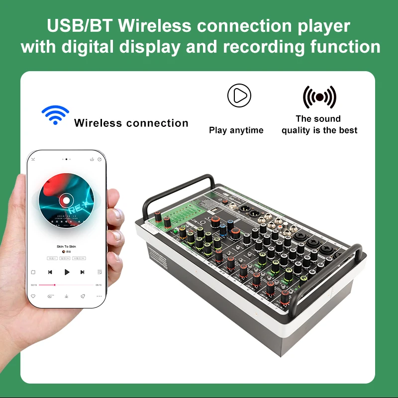 خلاط صوت احترافي قابل لإعادة ا - مراجعة Karaoke Amplifier Mixer Bluetooth وسعره