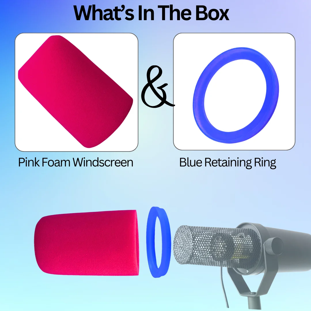 فلتر صوت بديل SM7B مع حلقة واق - مراجعة Microphone Pop Filter Foam Windscreen وسعره