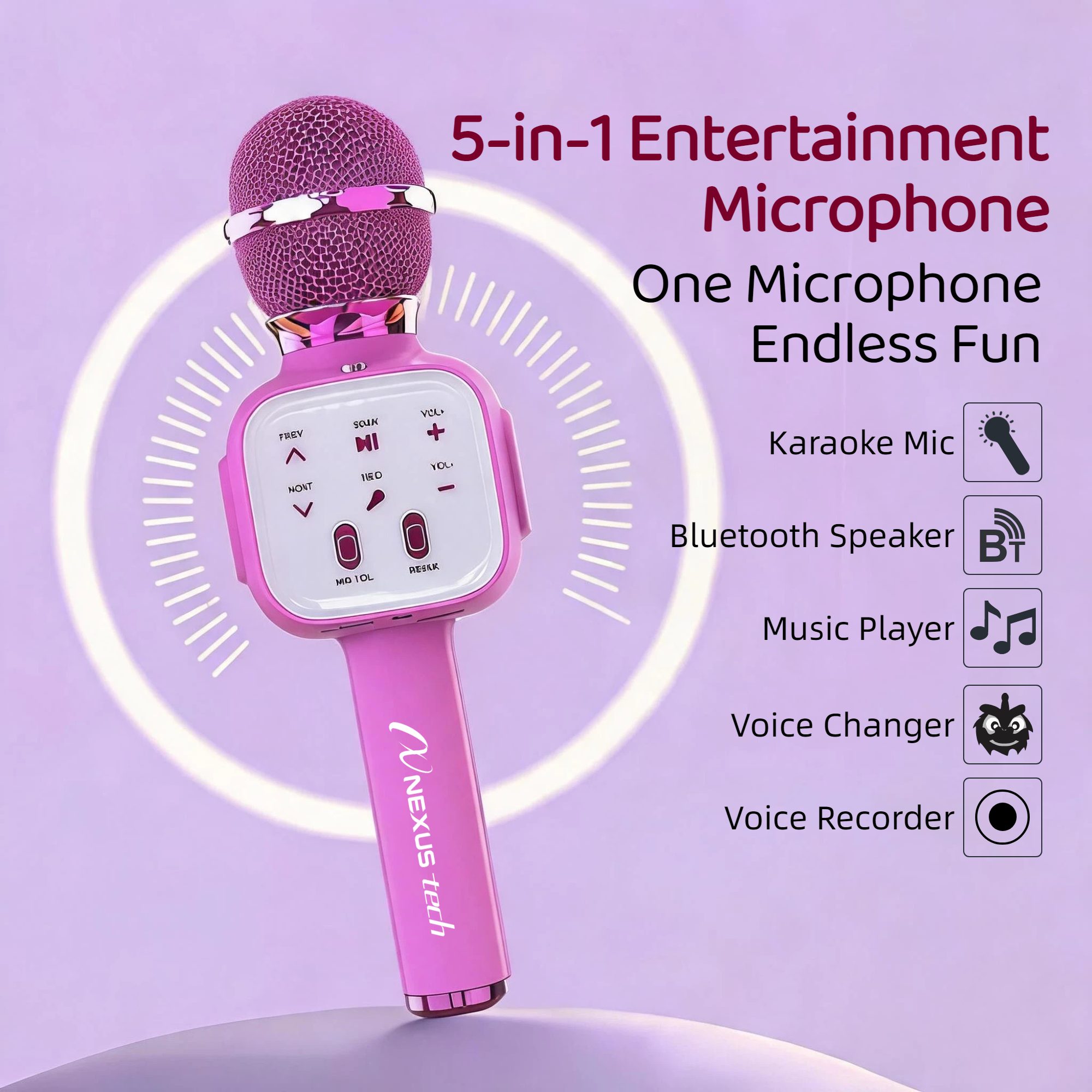 جهاز كاريوكي لاسلكي فاخر للهال - مراجعة Bluetooth Karaoke Microphone Handheld وسعره