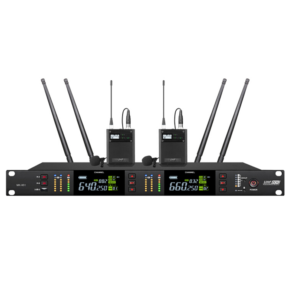 Paulkitson MK-951True التنوع ا - مراجعة Uhf Wireless Microphone System Dual Channel وسعره