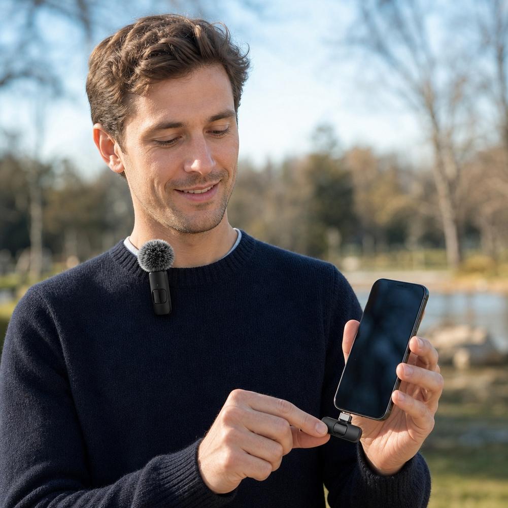 ميكروفون لافالييه لاسلكي، تسجي - مراجعة Wireless Lavalier Microphone Dual Receiver وسعره