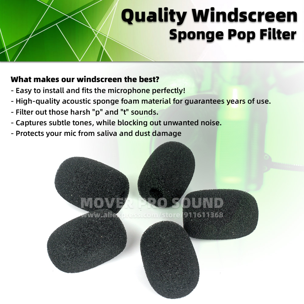 فلتر رياح ومصد صوت إسفنجي للمي - مراجعة Microphone Pop Filter Foam Windscreen وسعره