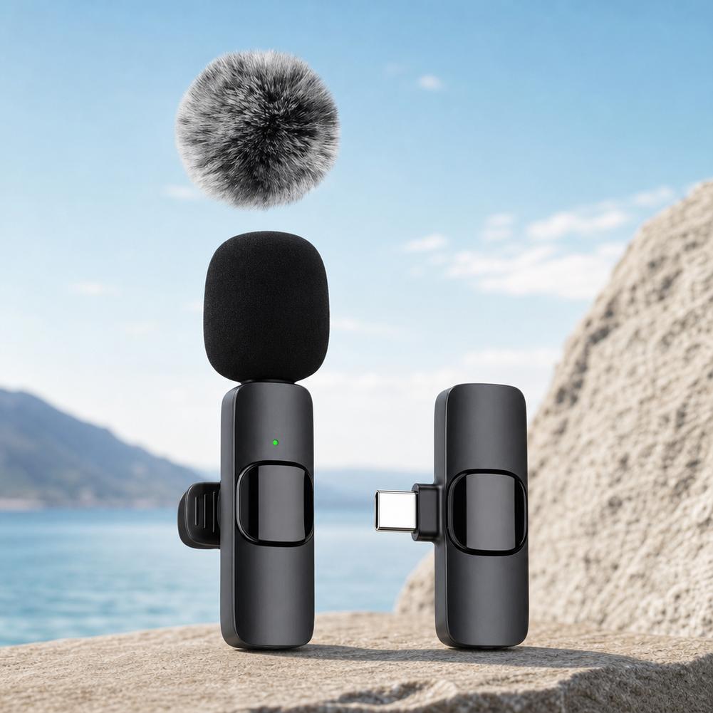 ميكروفون لافالييه لاسلكي مزدوج - مراجعة Wireless Lavalier Microphone Dual Receiver وسعره
