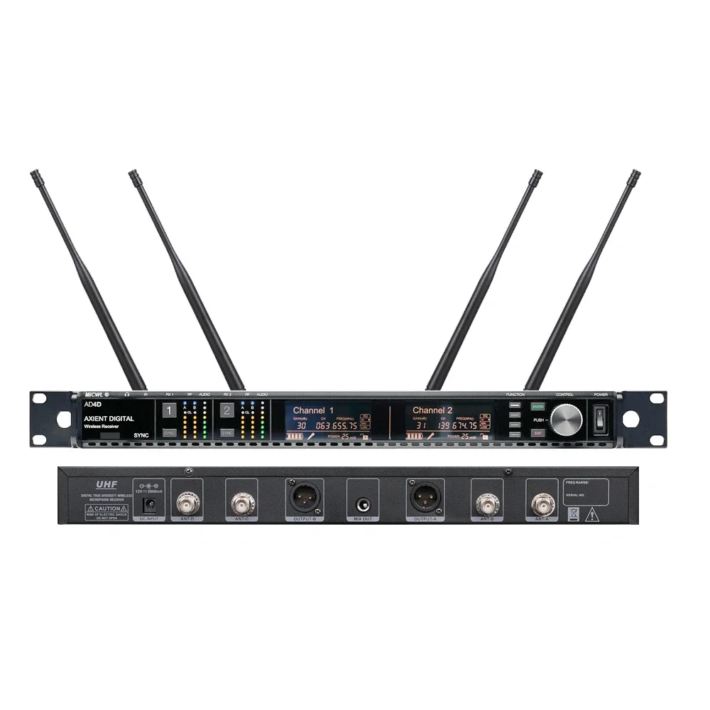 نظام ميكروفون لاسلكي احترافي W - مراجعة Uhf Wireless Microphone System Dual Channel وسعره