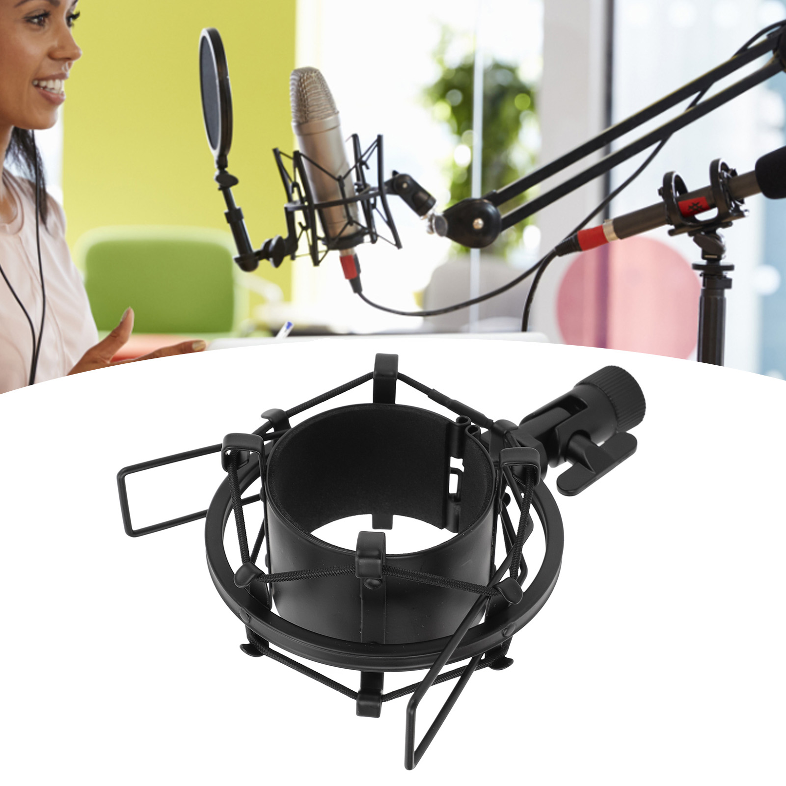 حامل ميكروفون مضاد للاهتزاز بق - مراجعة Microphone Shock Mount Universal وسعره