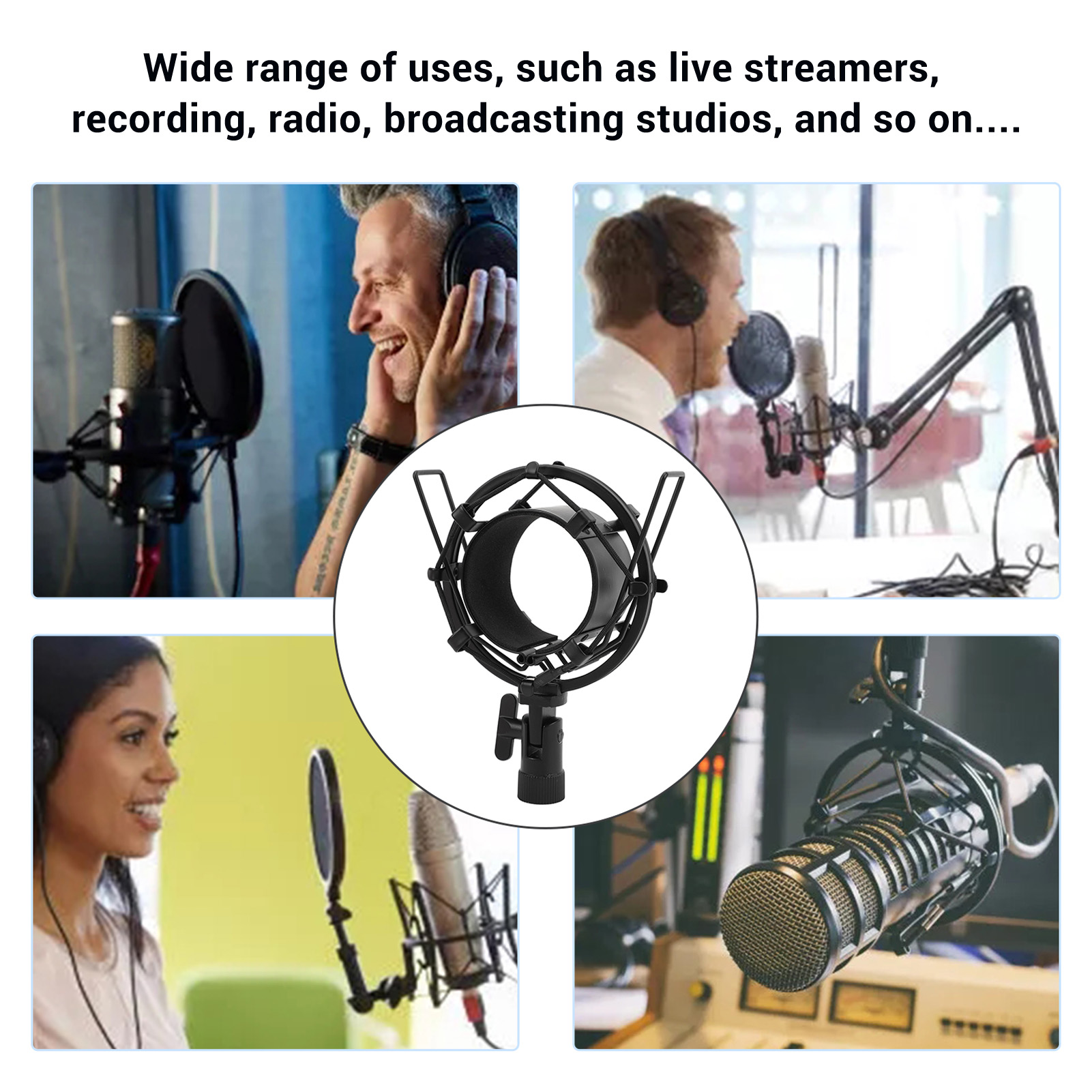حامل ميكروفون مضاد للاهتزاز بق - مراجعة Microphone Shock Mount Universal وسعره