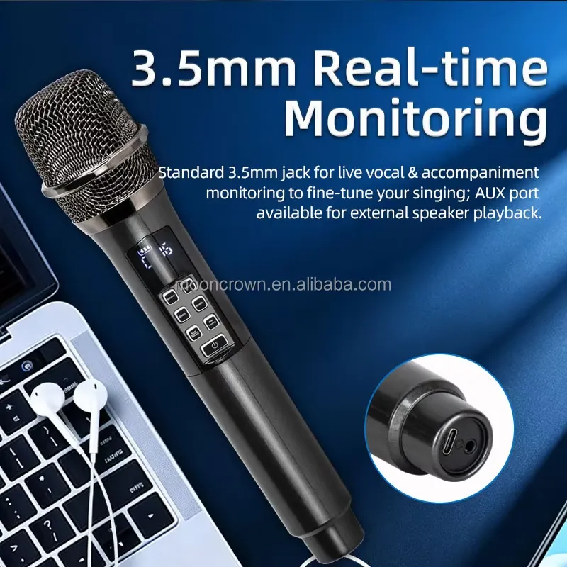 ميكروفون كاريوكي لاسلكي دينامي - مراجعة Bluetooth Karaoke Microphone Handheld وسعره