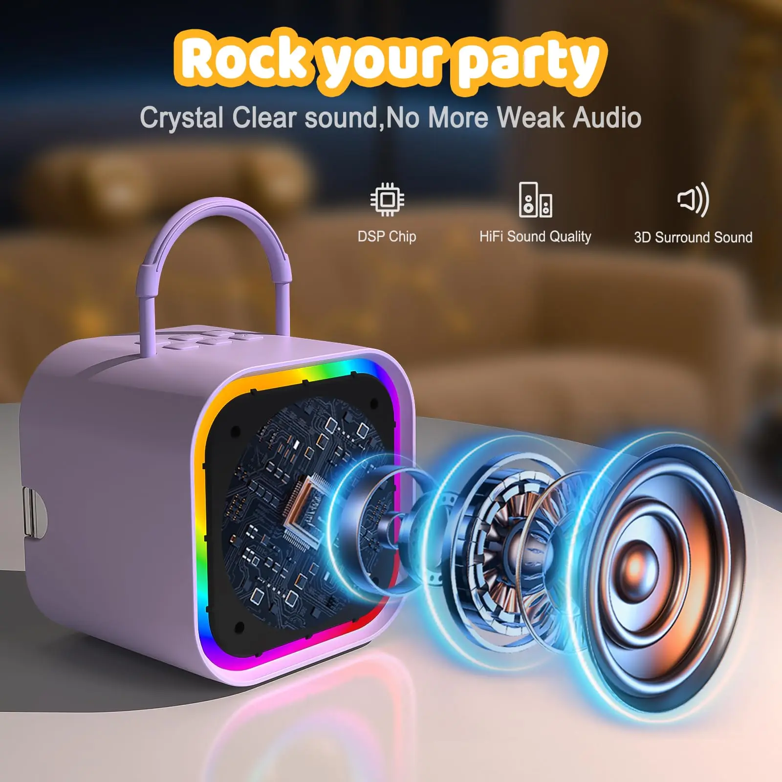 ميكروفون كاريوكي لاسلكي مزدوج  - مراجعة Bluetooth Karaoke Microphone Handheld وسعره