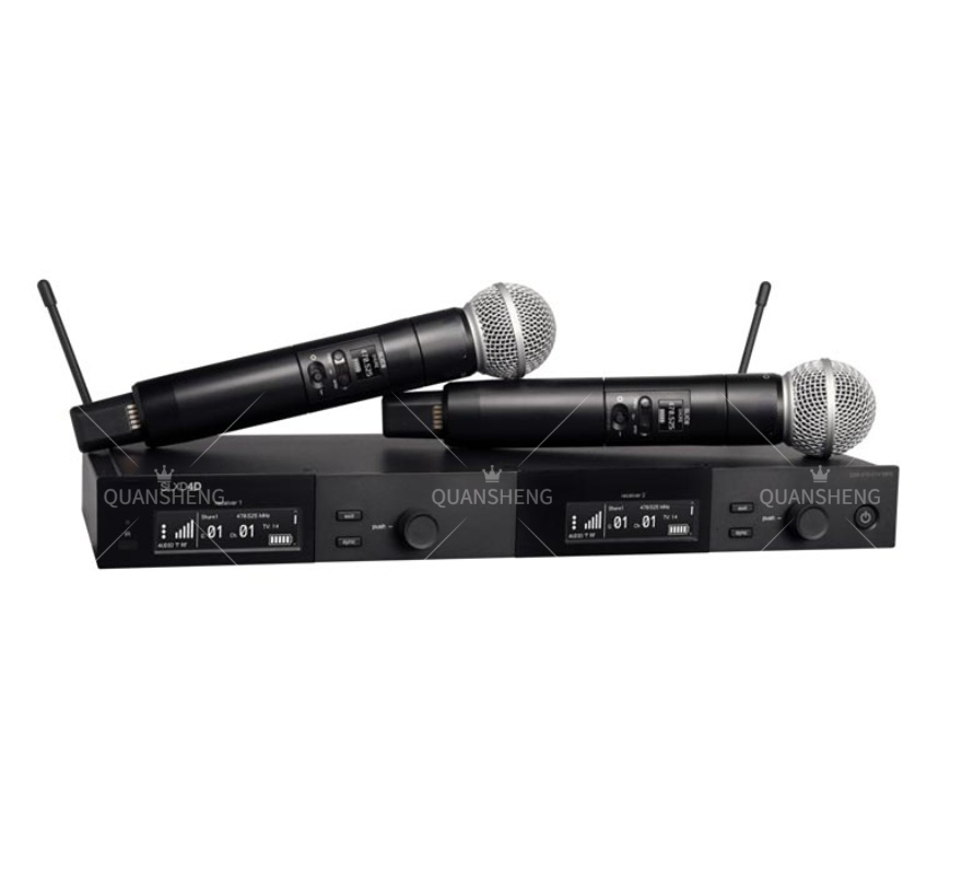 نظام ميكروفون لاسلكي ثنائي الق - مراجعة Uhf Wireless Microphone System Dual Channel وسعره