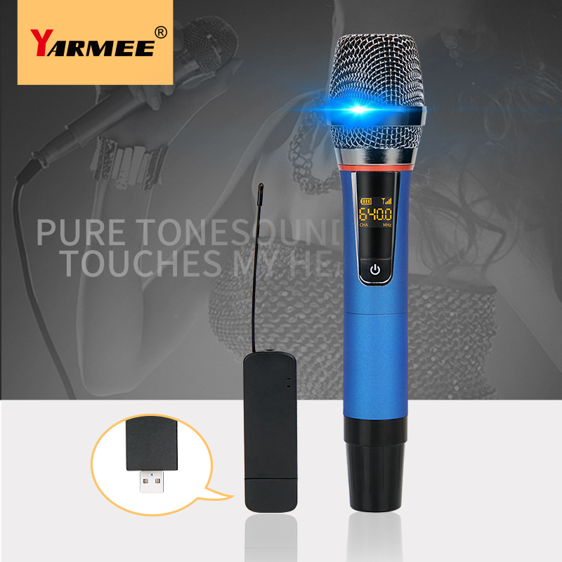 YARMEE المهنية USB ميكروفون لا - مراجعة Rechargeable Wireless Mic Lithium Battery وسعره