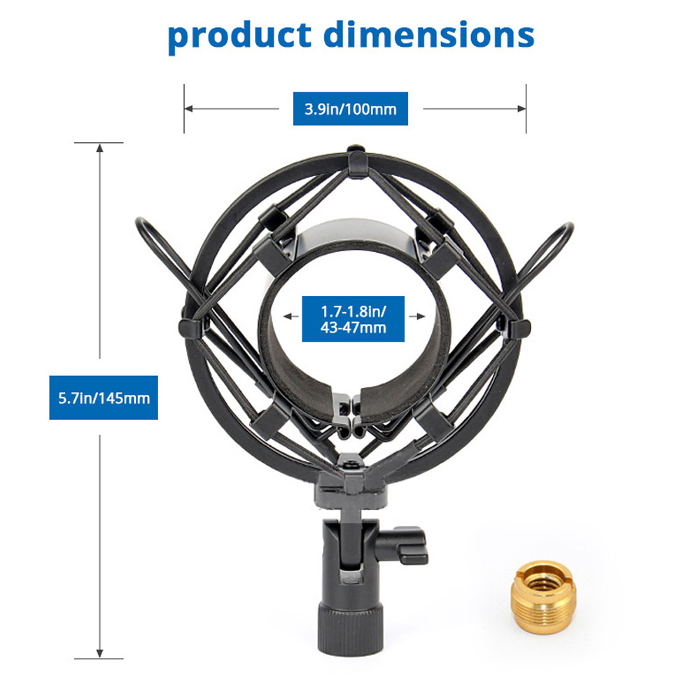 حامل مشبك عزل مضاد للاهتزاز لم - مراجعة Microphone Shock Mount Universal وسعره