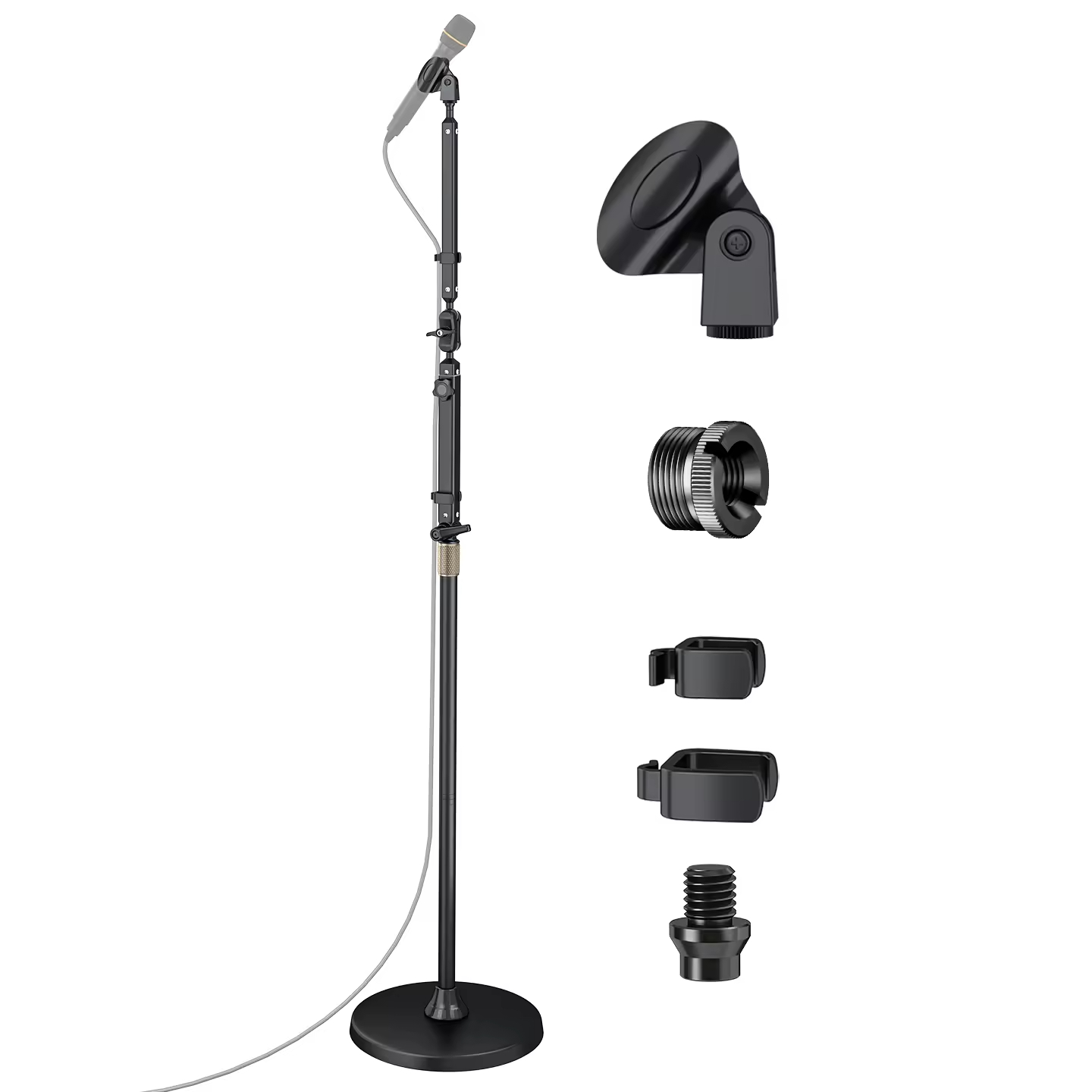 حامل ميكروفون قائم على الأرض ب - مراجعة Microphone Stand Boom Arm Floor وسعره