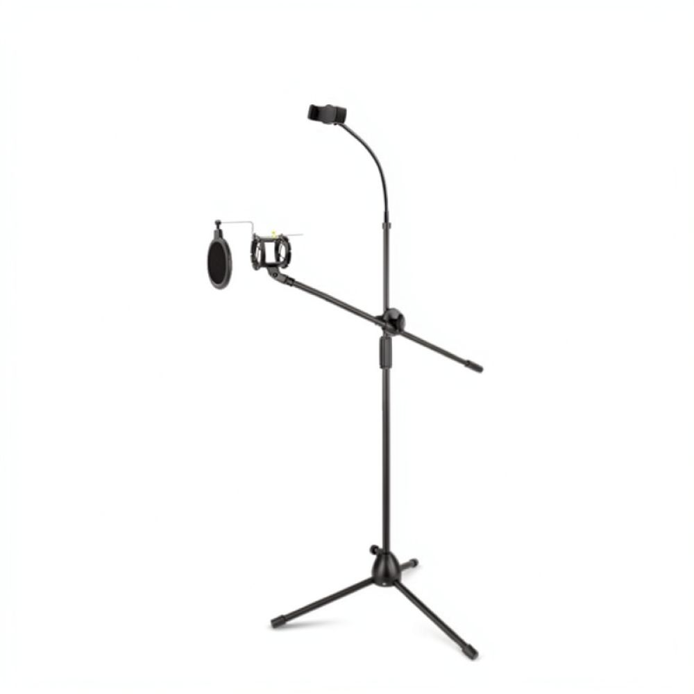 حامل ميكروفون قابل للتعديل، حا - مراجعة Microphone Stand Boom Arm Floor وسعره