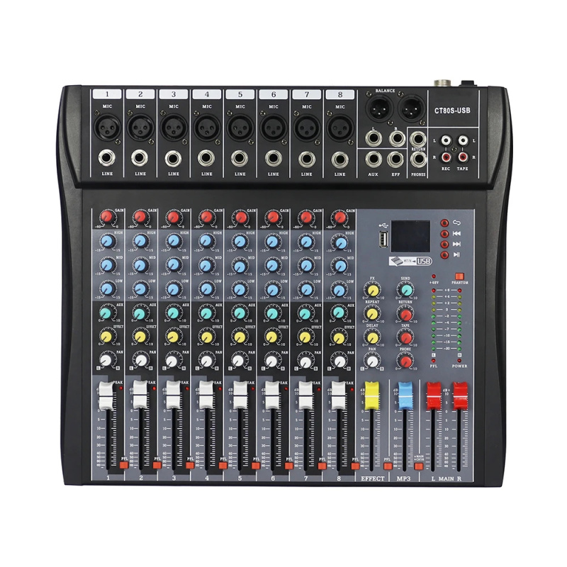خلاط صوت بـ 8 قنوات مع 99 تأثي - مراجعة Karaoke Amplifier Mixer Bluetooth وسعره