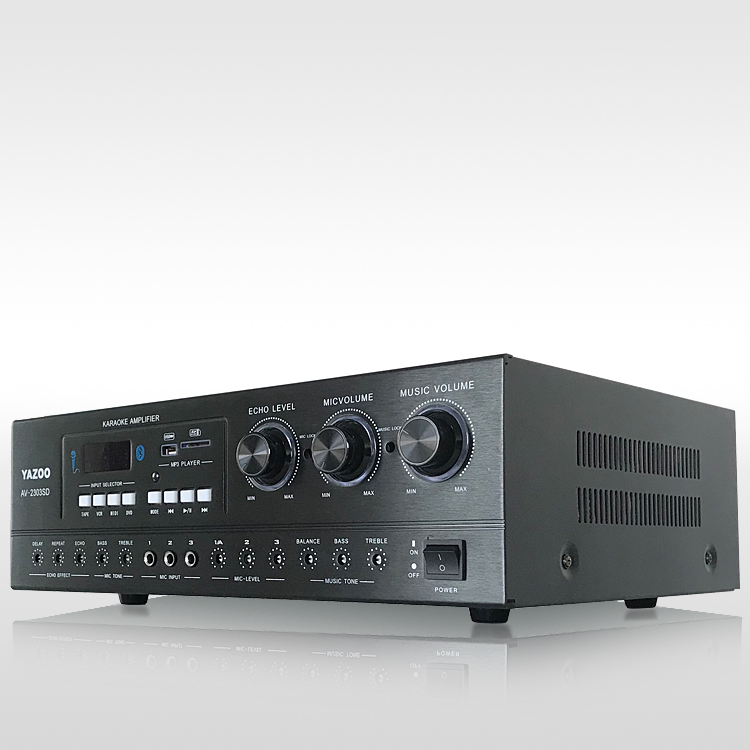 مكبر صوت كاريوكي OEM AV-2303SD - مراجعة Karaoke Amplifier Mixer Bluetooth وسعره