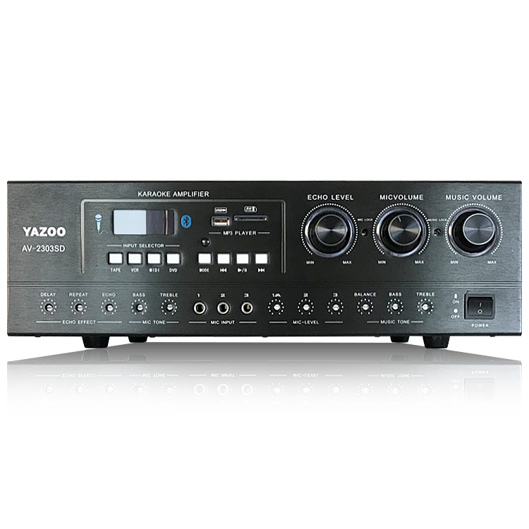 مكبر صوت كاريوكي OEM AV-2303SD - مراجعة Karaoke Amplifier Mixer Bluetooth وسعره
