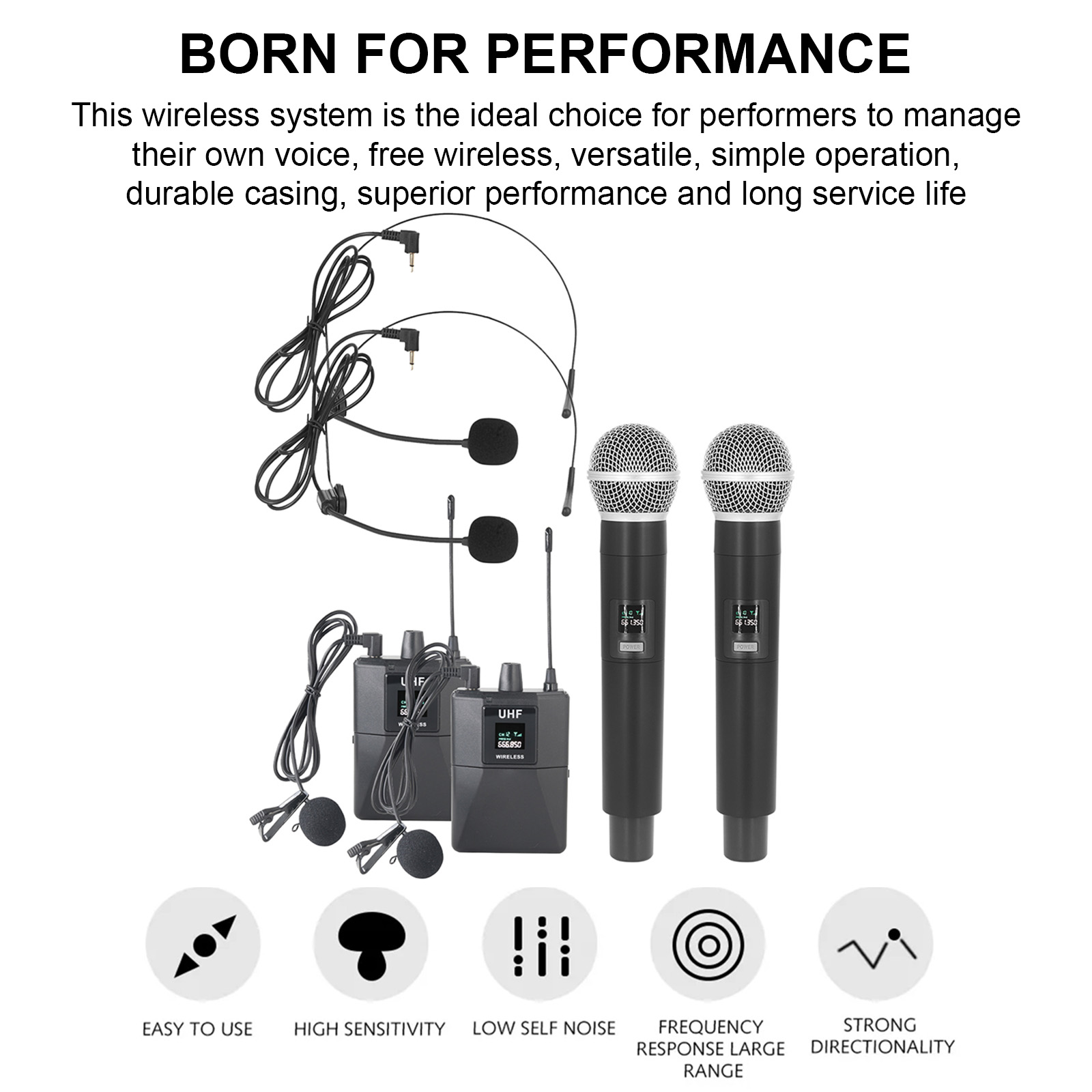 نظام ميكروفون لاسلكي احترافي U - مراجعة Wireless Lavalier Microphone Dual Receiver وسعره
