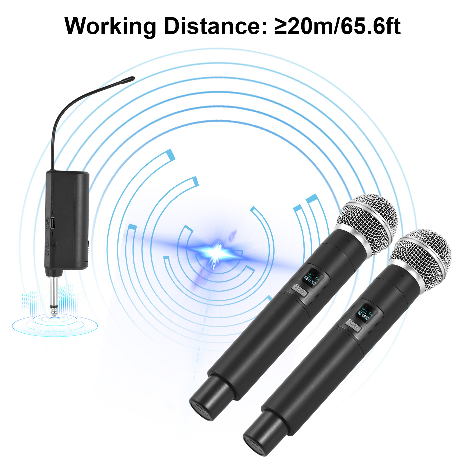 نظام ميكروفون لاسلكي احترافي U - مراجعة Wireless Lavalier Microphone Dual Receiver وسعره