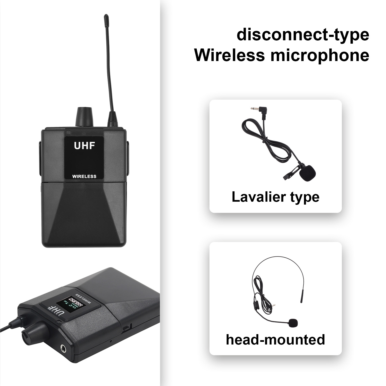 نظام ميكروفون لاسلكي احترافي U - مراجعة Wireless Lavalier Microphone Dual Receiver وسعره