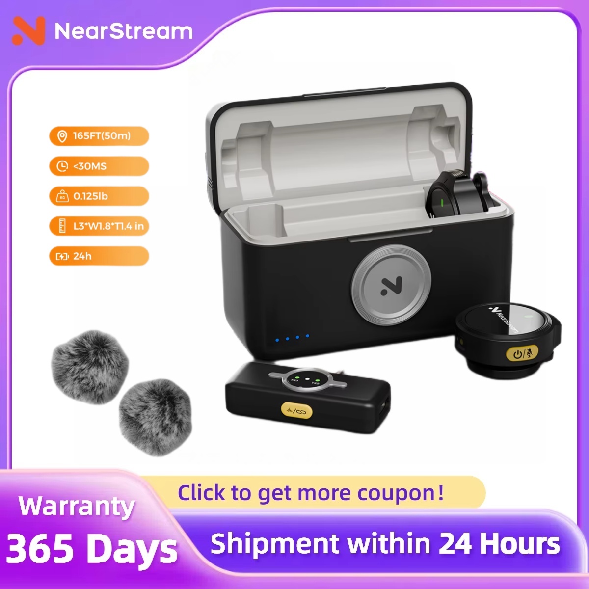 ميكروفون لاسلكي مغناطيسي من نو - مراجعة Wireless Lavalier Microphone Dual Receiver وسعره