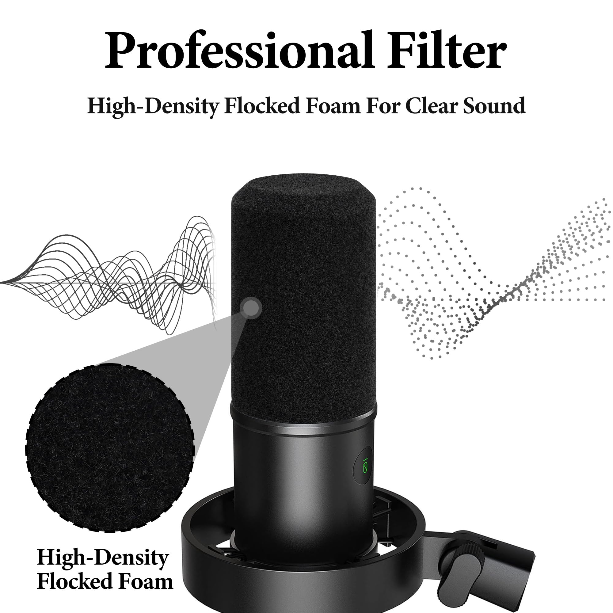 مرشح بوب للميكروفون لغطاء رغوة - مراجعة Microphone Pop Filter Foam Windscreen وسعره