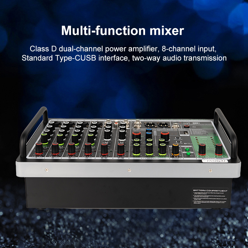 خلاط صوت احترافي قابل لإعادة ا - مراجعة Karaoke Amplifier Mixer Bluetooth وسعره