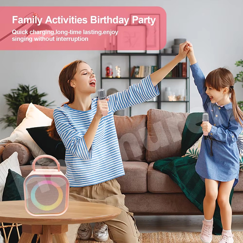 LZQLY آلة كاريوكي صغيرة للأطفا - مراجعة Karaoke Machine Portable With 2 Mic وسعره