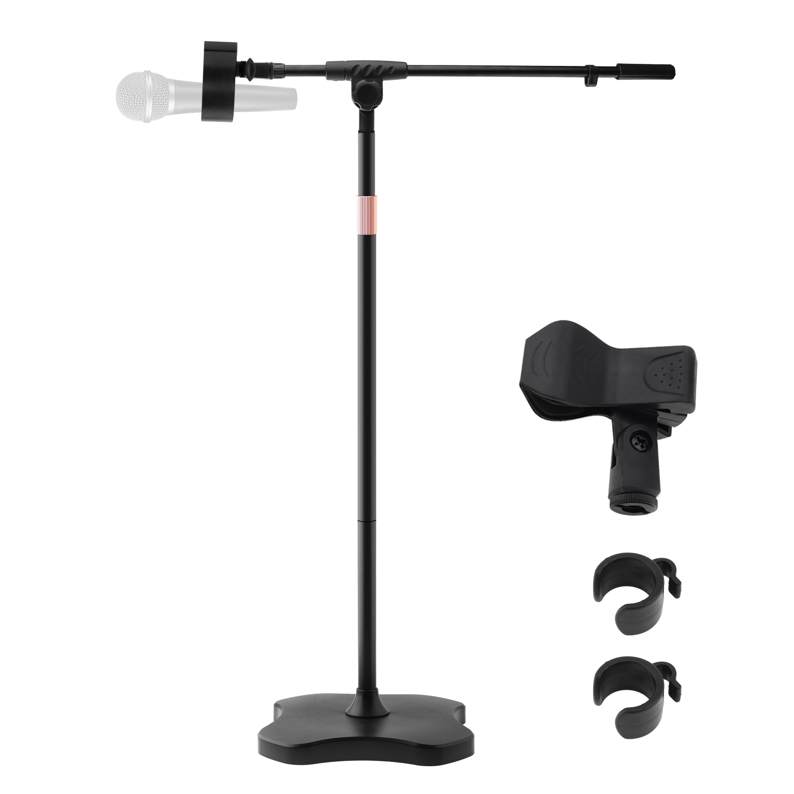 حامل ميكروفون أرضي قابل للتعدي - مراجعة Microphone Stand Boom Arm Floor وسعره