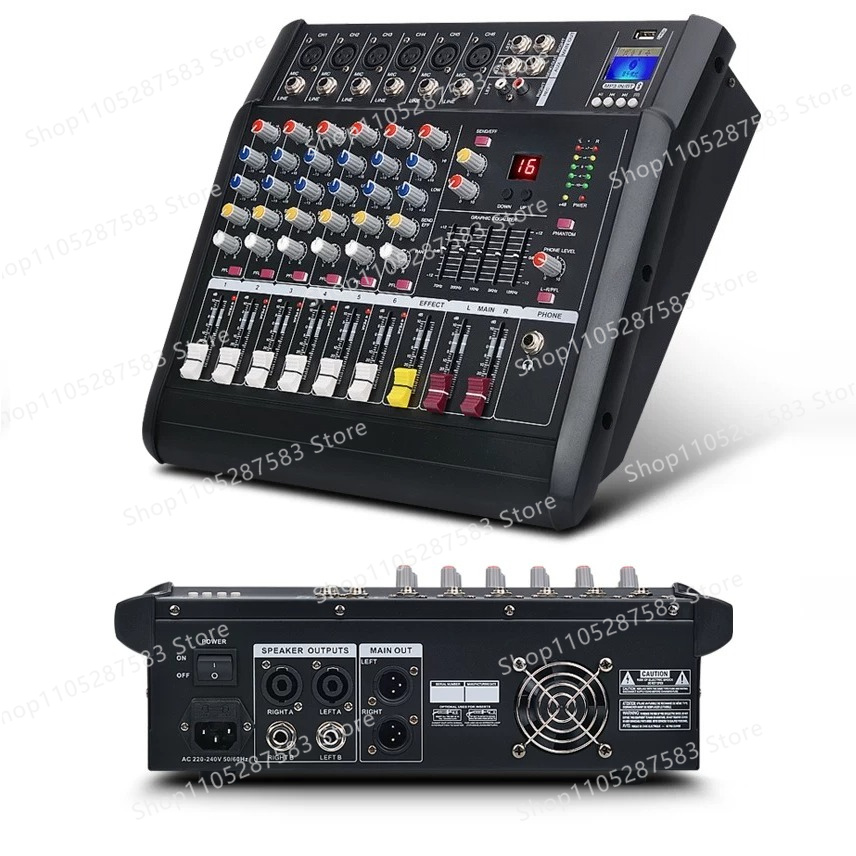 خلاط صوتي مع مضخم طاقة، يدعم U - مراجعة Karaoke Amplifier Mixer Bluetooth وسعره