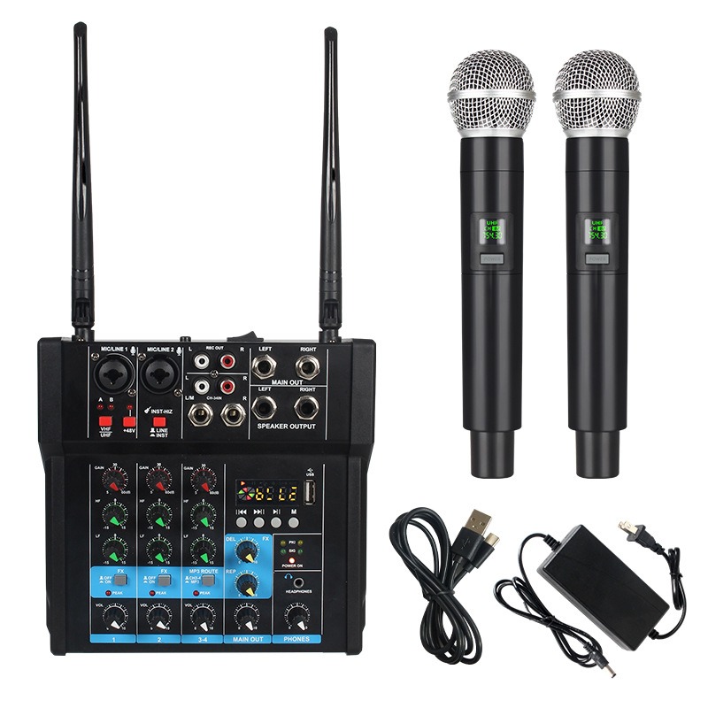 مضخم صوت مع بطاقة صوت بلوتوث و - مراجعة Karaoke Amplifier Mixer Bluetooth وسعره