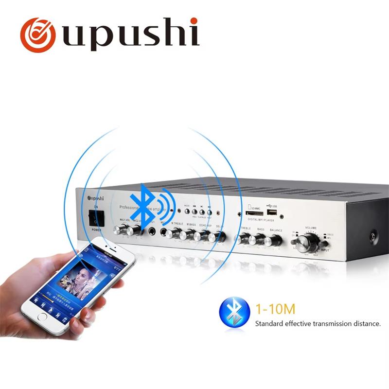 Oupushi 5 قناة مكبر للصوت الكا - مراجعة Karaoke Amplifier Mixer Bluetooth وسعره