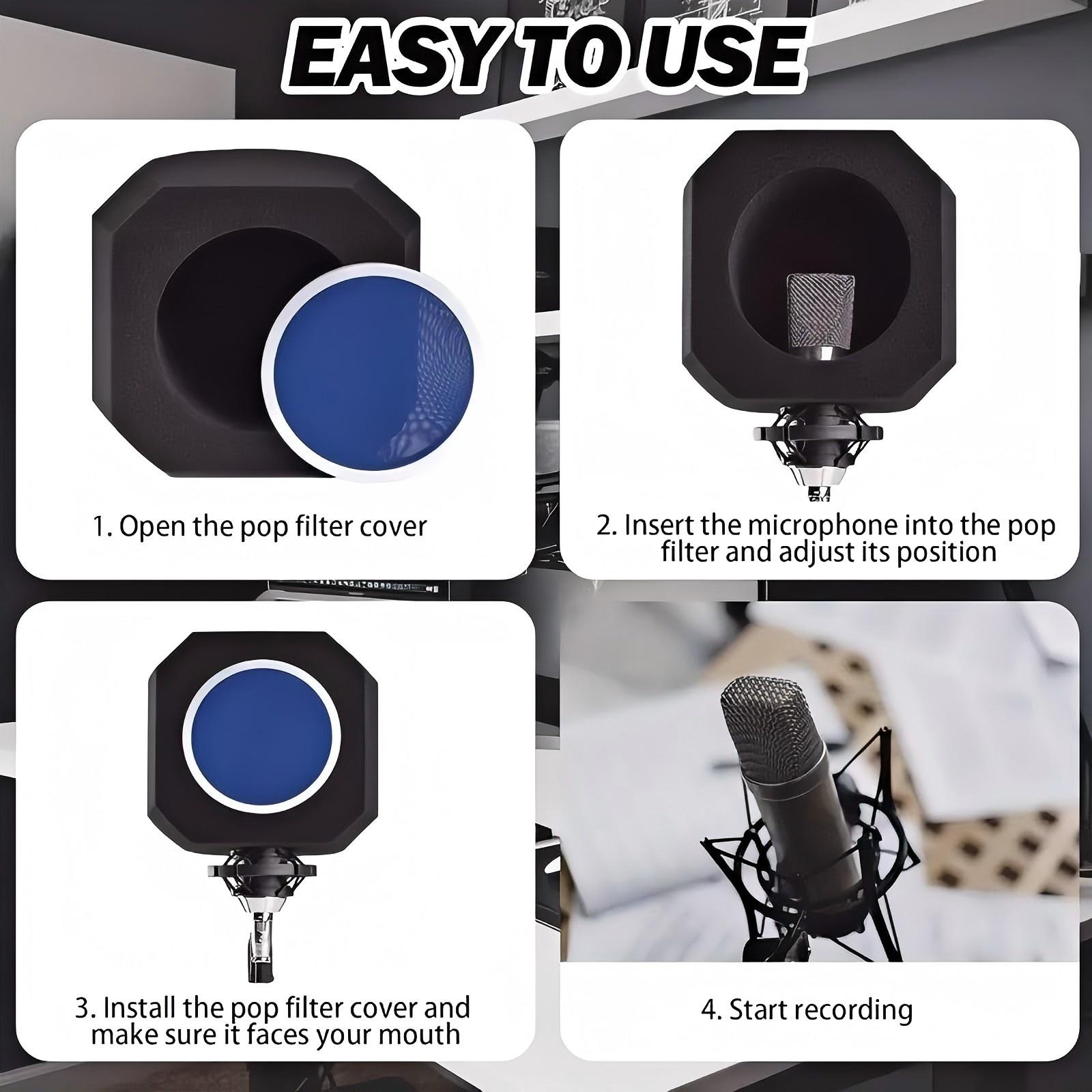 درع عزل الميكروفون المحمول من  - مراجعة Microphone Pop Filter Foam Windscreen وسعره