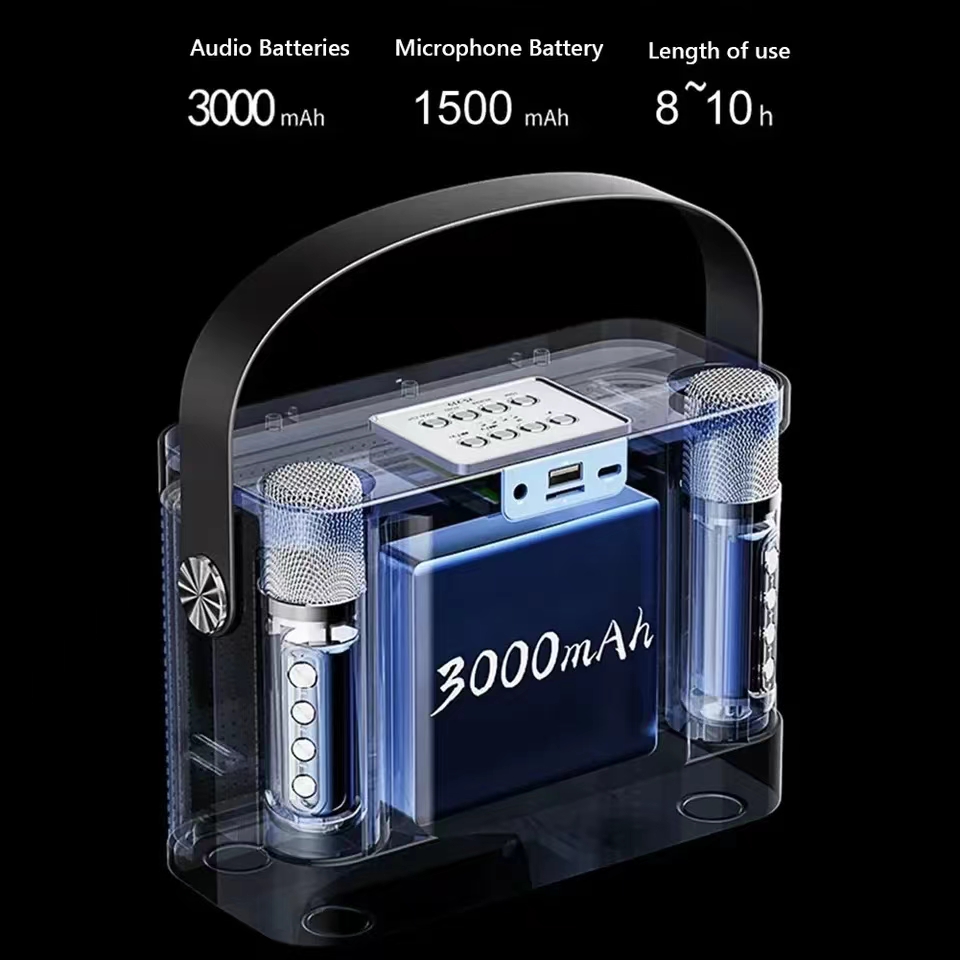 مكبر صوت بلوتوث قوي مع ميكروفو - مراجعة Karaoke Machine Portable With 2 Mic وسعره