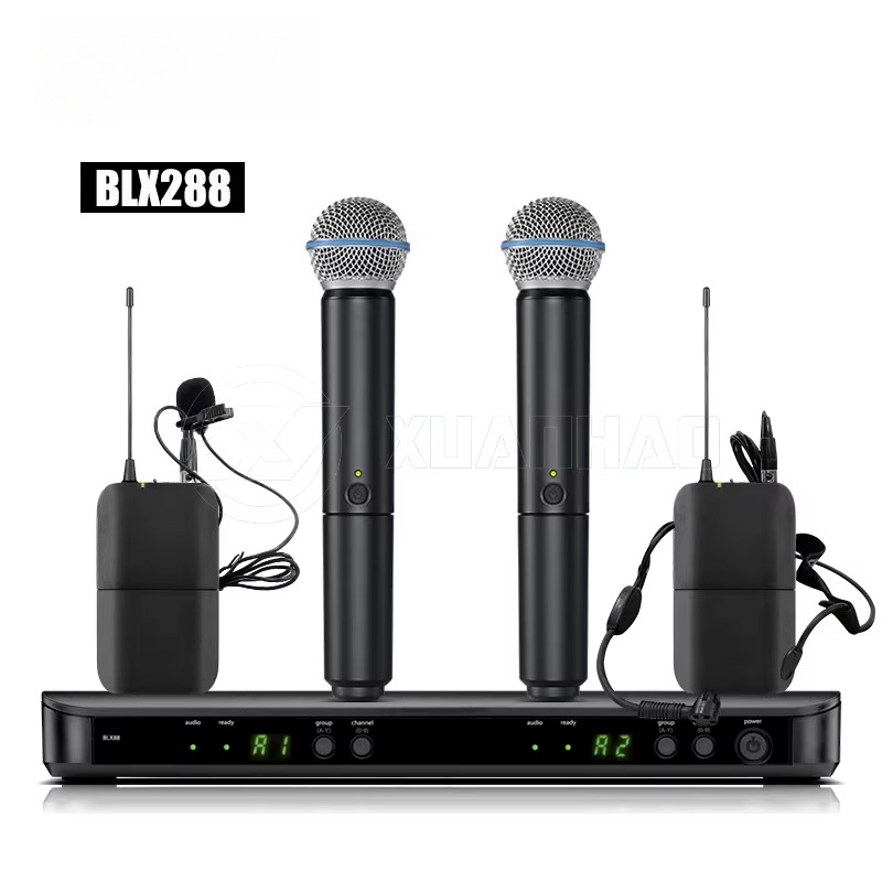 نظام ميكروفون لاسلكي احترافي B - مراجعة Uhf Wireless Microphone System Dual Channel وسعره