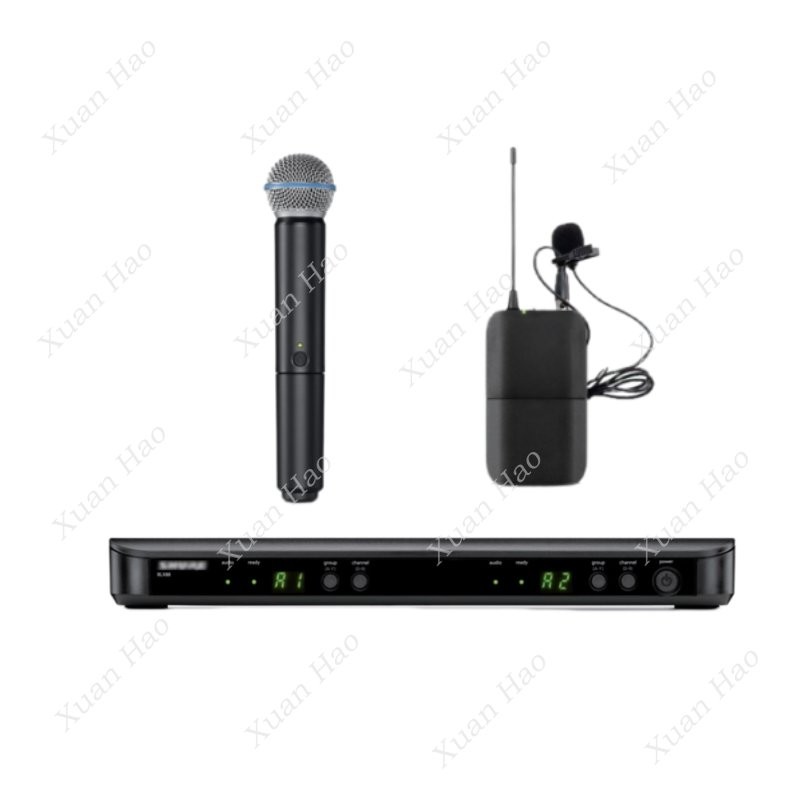 نظام ميكروفون لاسلكي احترافي B - مراجعة Uhf Wireless Microphone System Dual Channel وسعره