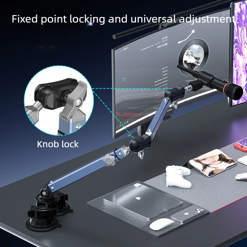 حامل ميكروفون احترافي بذراع قا - مراجعة Microphone Stand Boom Arm Floor وسعره
