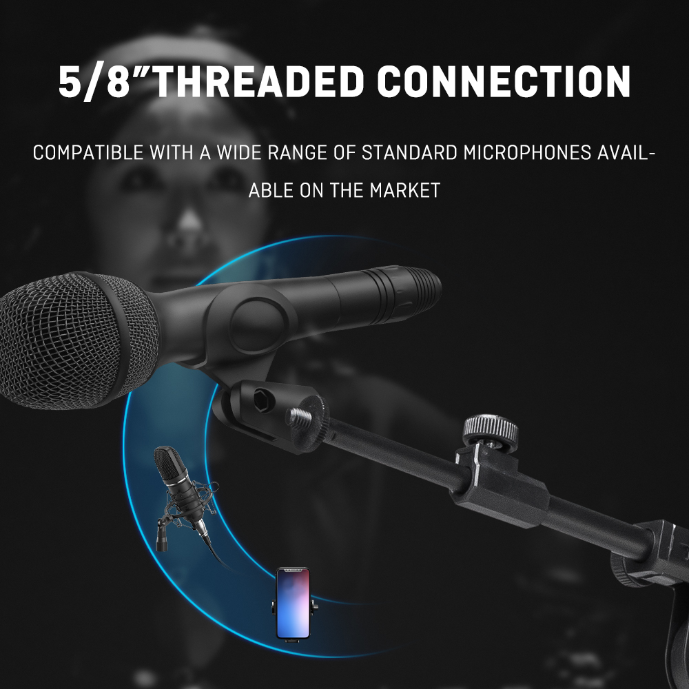 حامل ميكروفون أرضي ثقيل قابل ل - مراجعة Microphone Stand Boom Arm Floor وسعره