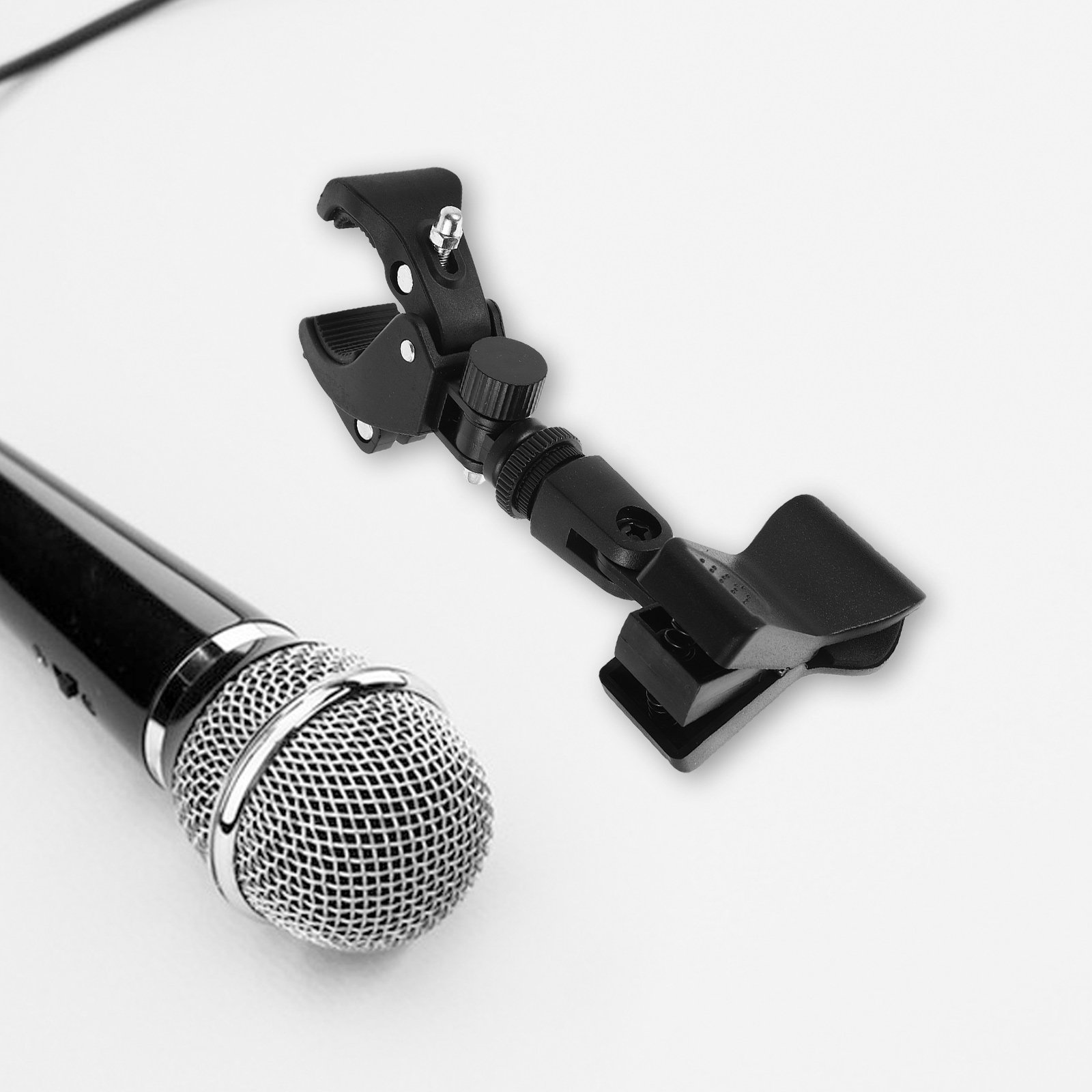 قطعتان من حامل الميكروفون البل - مراجعة Microphone Shock Mount Universal وسعره