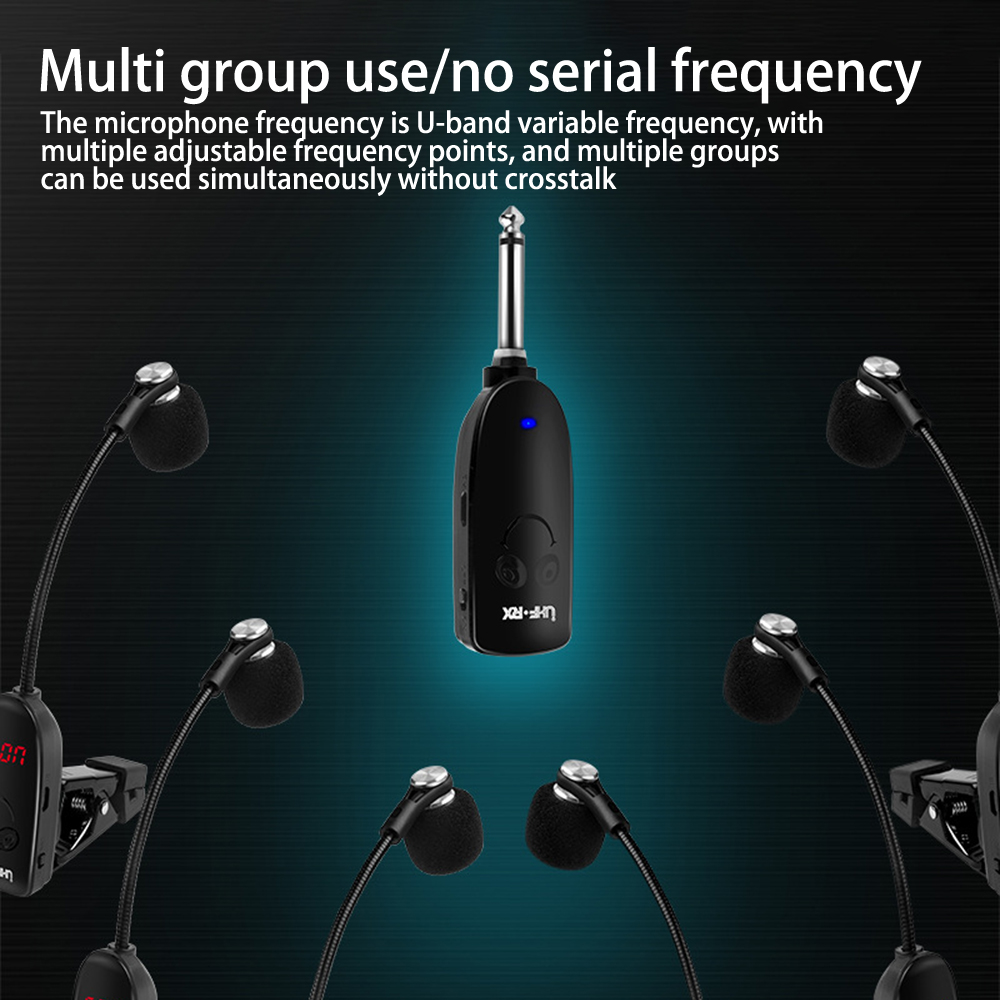 ساكسفون ميكروفون لاسلكي ميكروف - مراجعة Wireless Lavalier Microphone Dual Receiver وسعره