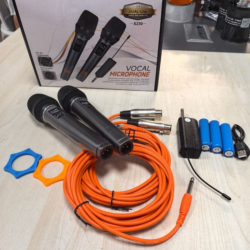 ميكروفون لاسلكي عالمي X230، مي - مراجعة Rechargeable Wireless Mic Lithium Battery وسعره