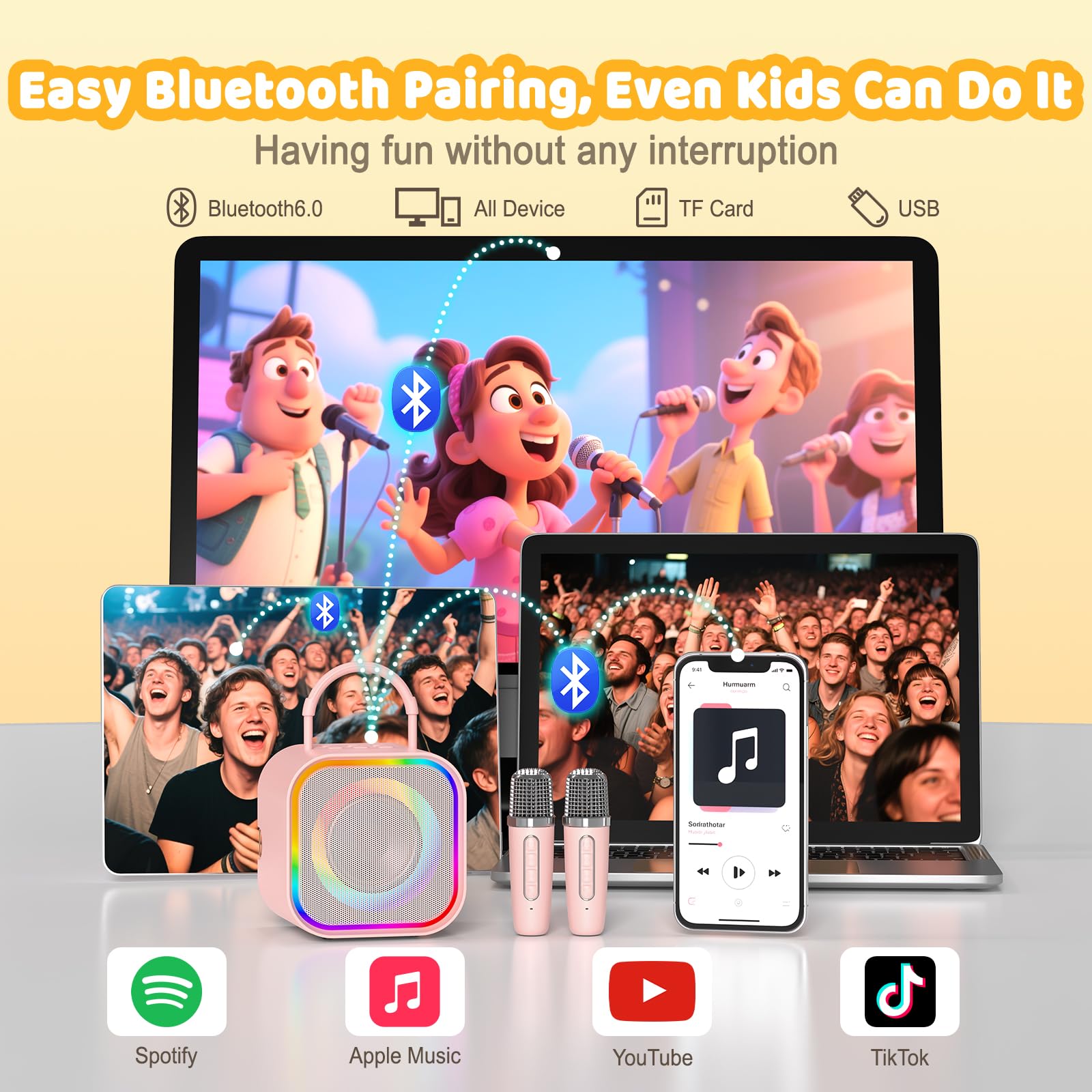 جهاز كاراوكي صغير من هاومورين  - مراجعة Bluetooth Karaoke Microphone Handheld وسعره