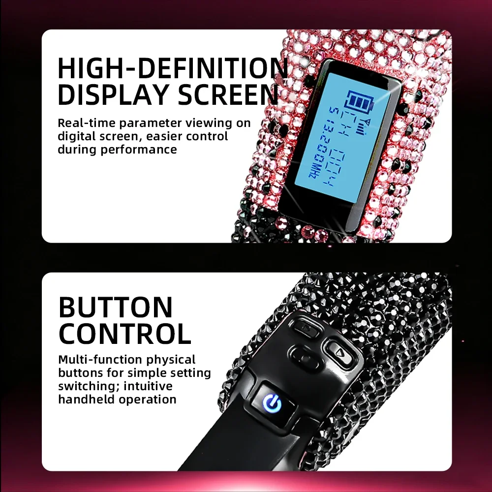 ميكروفون لاسلكي UHF وردي قابل  - مراجعة Rechargeable Wireless Mic Lithium Battery وسعره