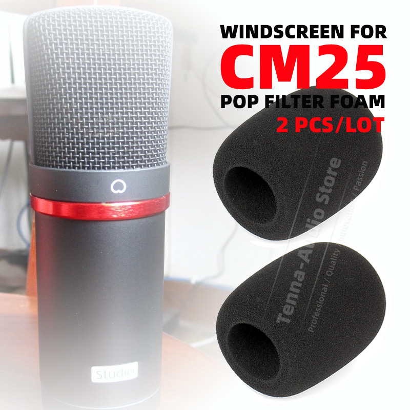 2 قطعة ل سكارليت CM25 سم 25 Fo - مراجعة Microphone Pop Filter Foam Windscreen وسعره